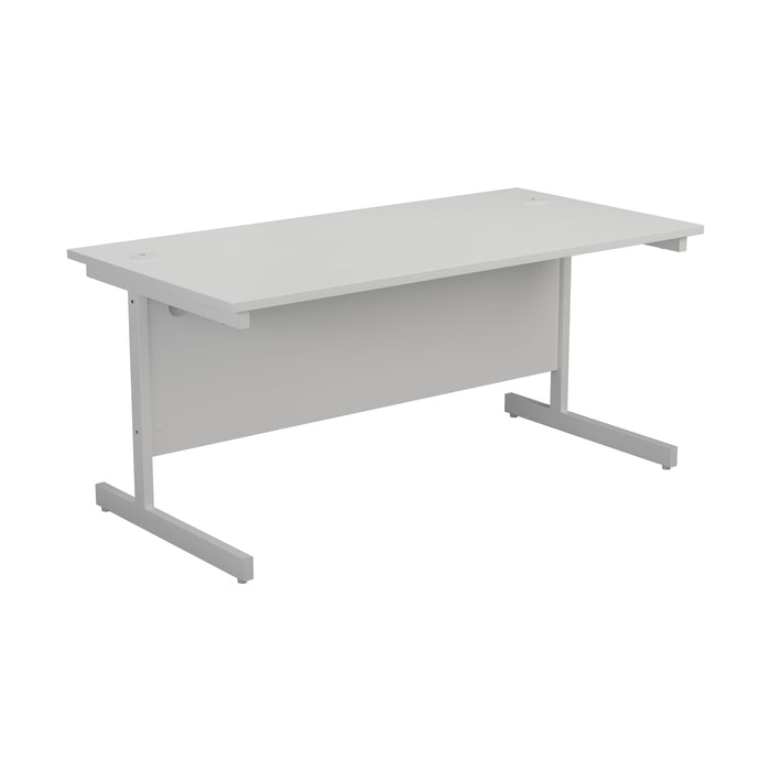 One Cantilever Rectangular Office Desk - 800mm Deep