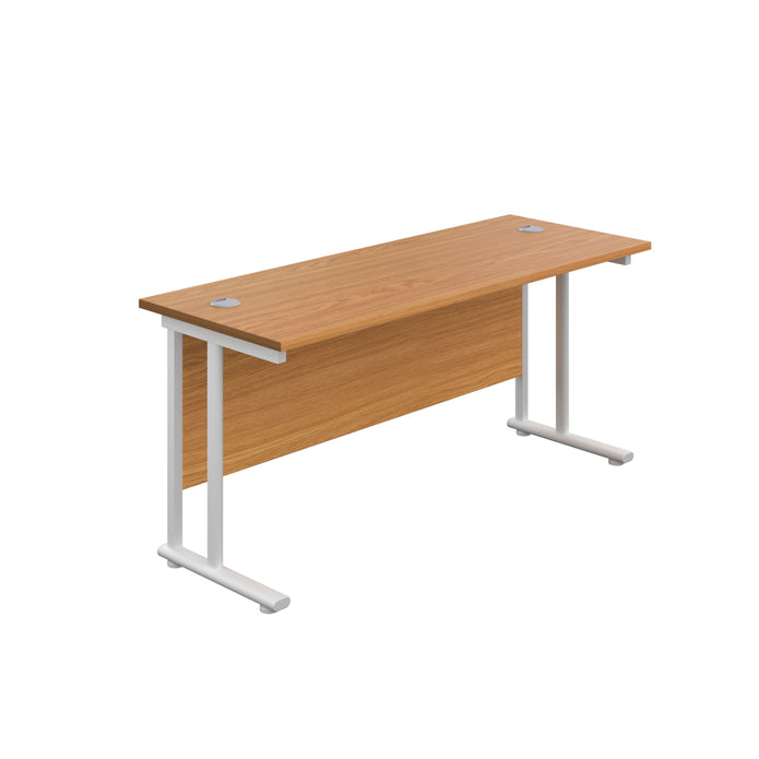 One Cantilever Plus Rectangular Office Desk - 600mm Deep