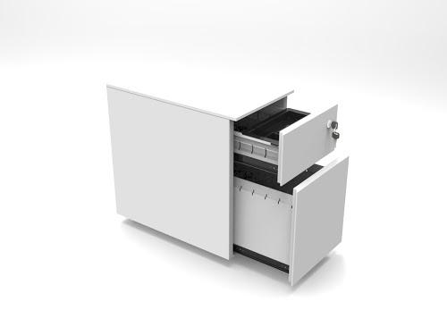 CUBE Steel Narrow Low Pedestal File Drawer