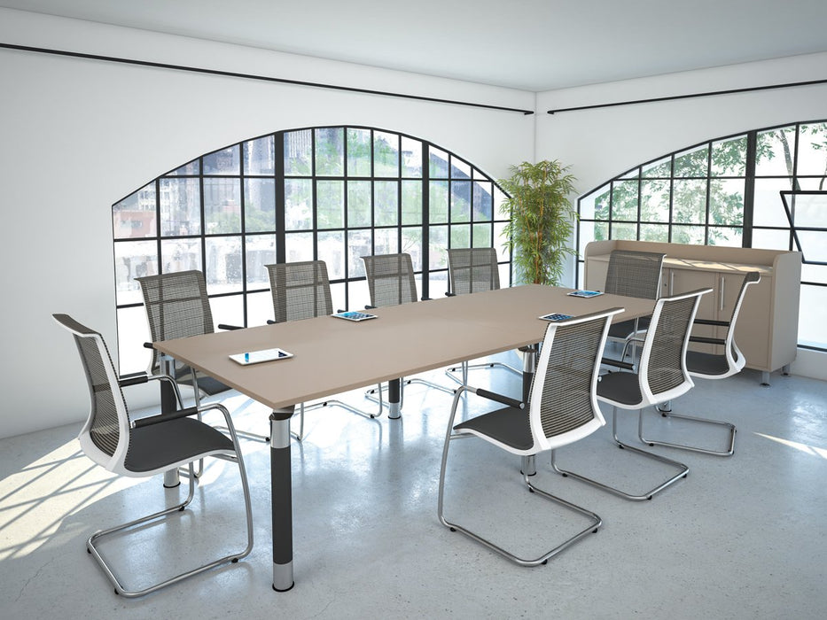 Kingston Elliptical Boardroom Tables With Metal Legs