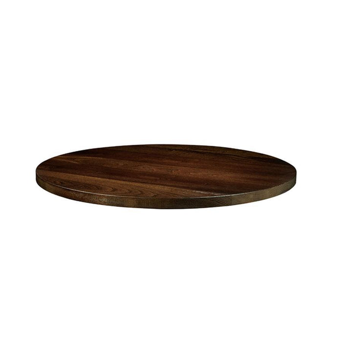 Solid Ash Table Top - Dark Walnut - 90cm dia (Round)
