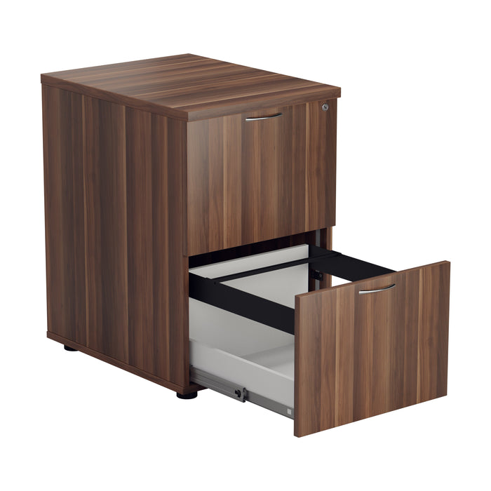 Wooden 2 Drawer Filing Cabinet - Walnut