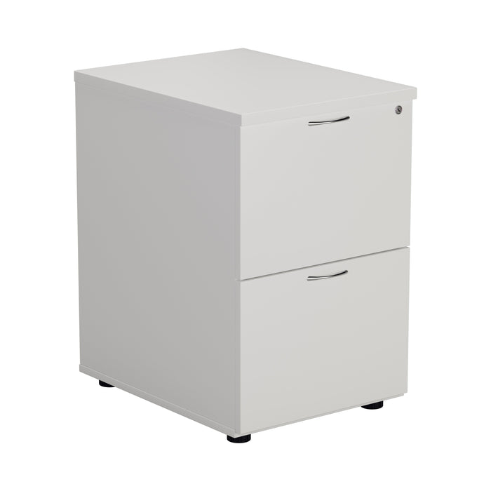 Wooden 2 Drawer Filing Cabinet - White