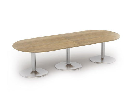 Kingston D End Boardroom Tables With Tulip Base and Glass Upstand