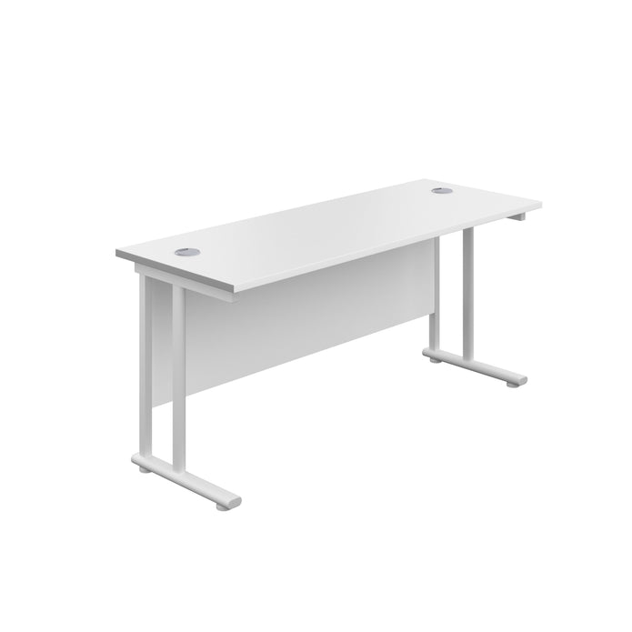 One Cantilever Plus Rectangular Office Desk - 600mm Deep