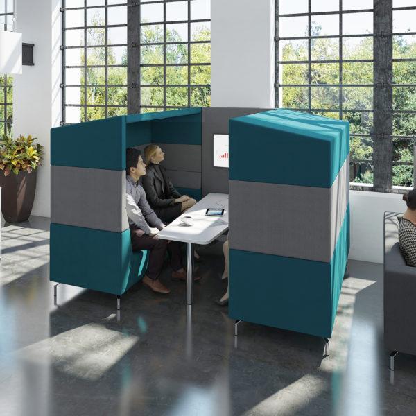 Alban Four Person Covered Meeting Booth