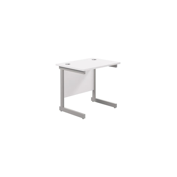 One Cantilever Rectangular Office Desks - 600mm Deep