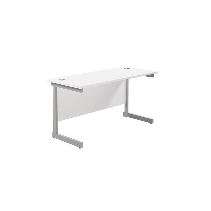 One Cantilever Rectangular Office Desks - 600mm Deep