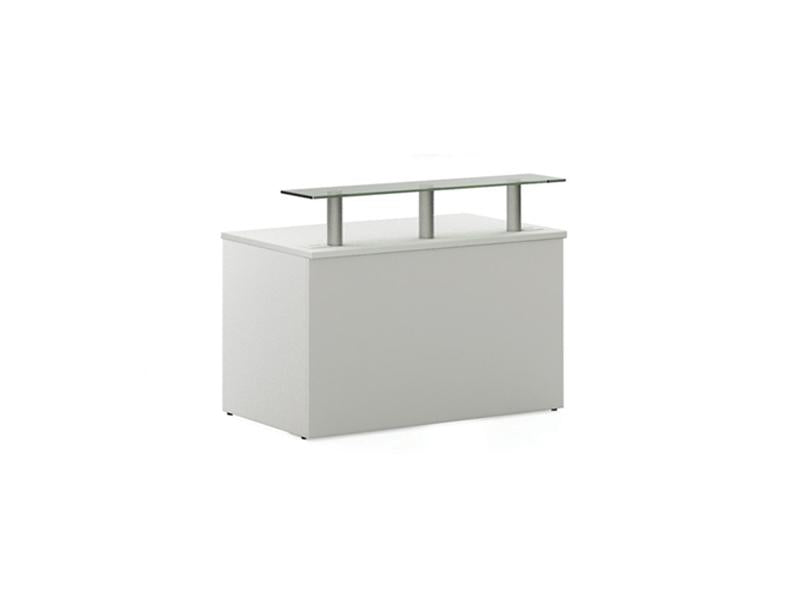 Allure Glass Shelf Desk Unit