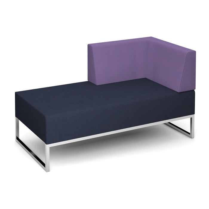 Nera Modular Soft Seating Double Bench With Left Back and Arm
